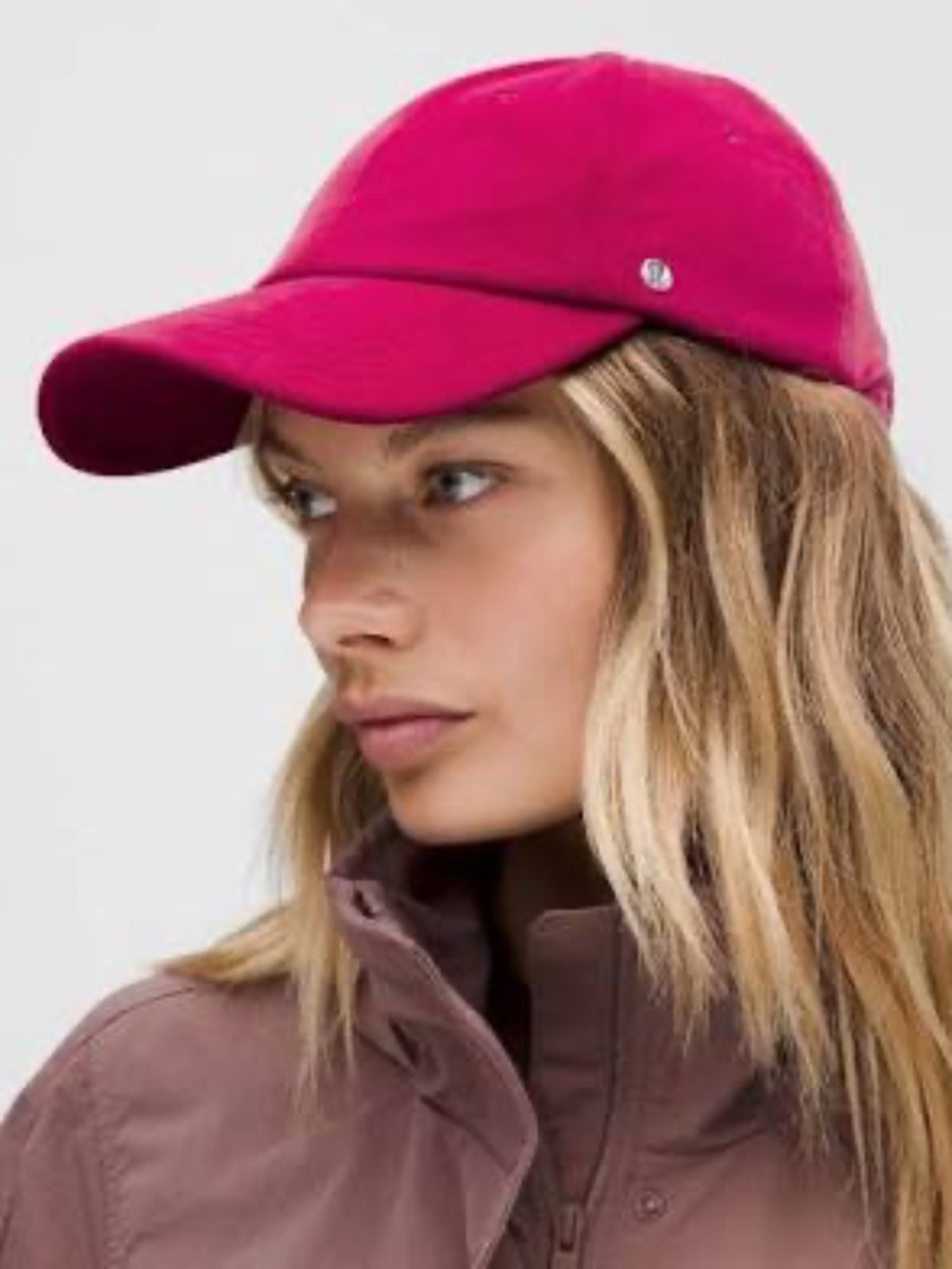 LULULEMON Classic Ball Cap Velour Size S/M Berry Rumble